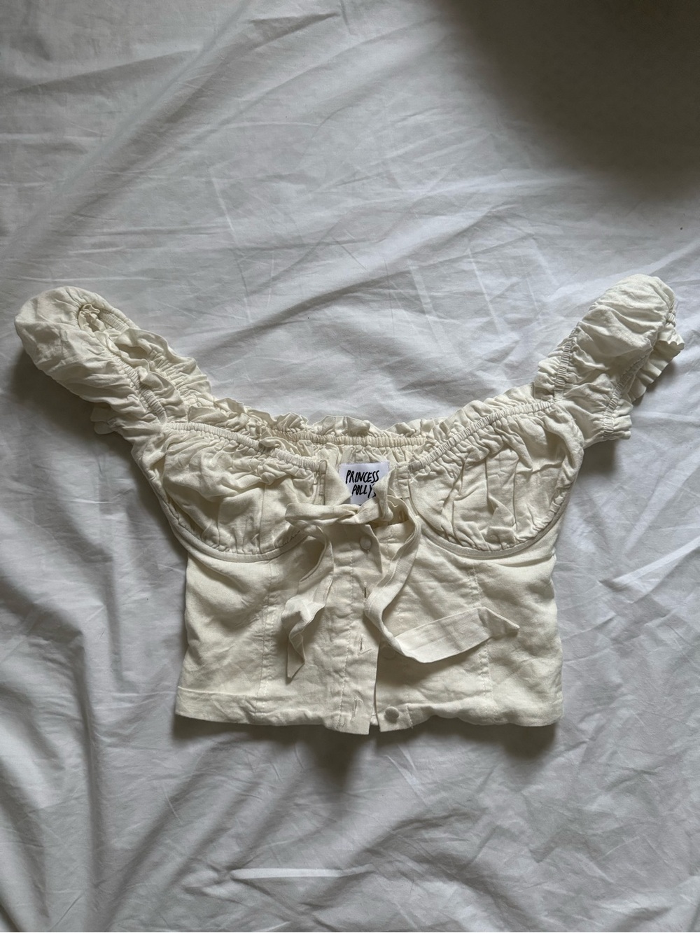 Princess Polly Ruffle Tie Front top